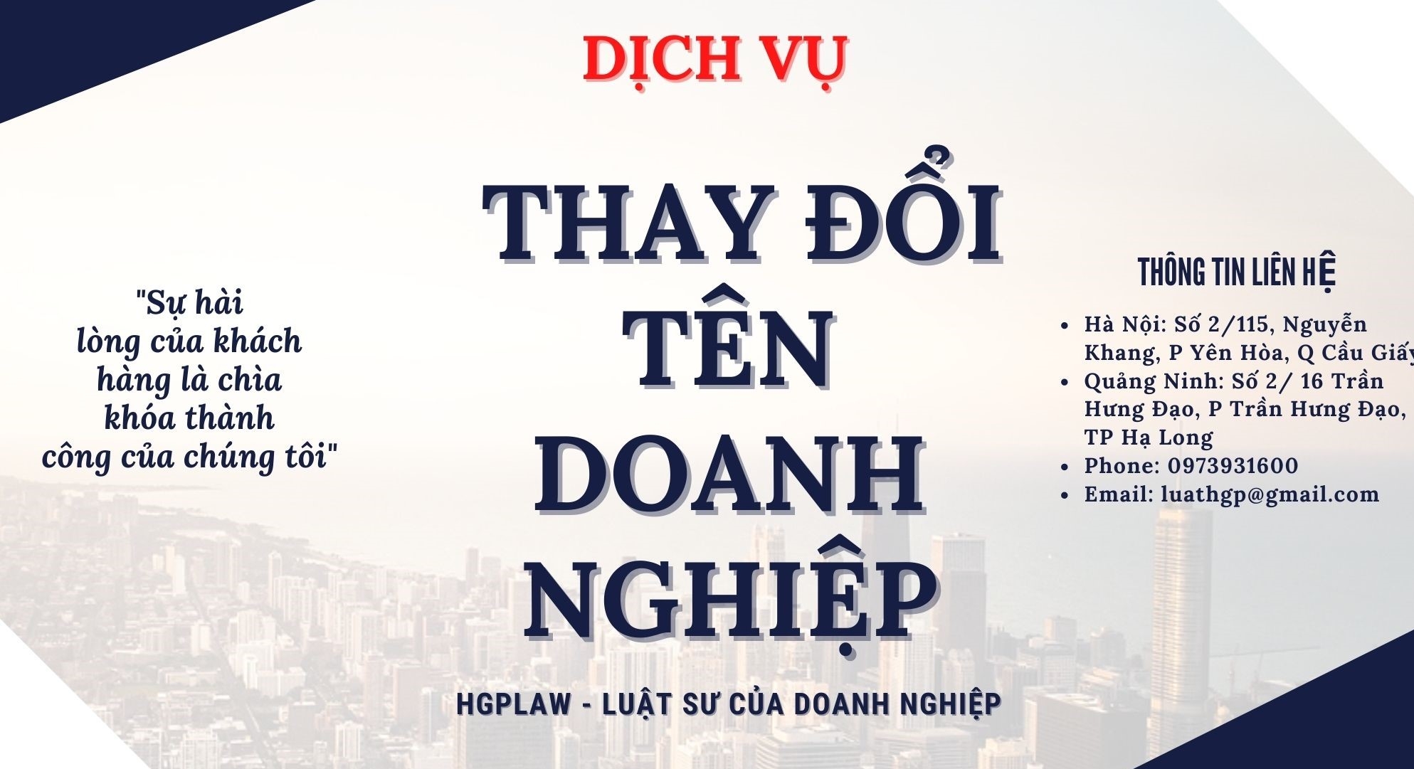 Thay đổi tên công ty tại Quảng Ninh